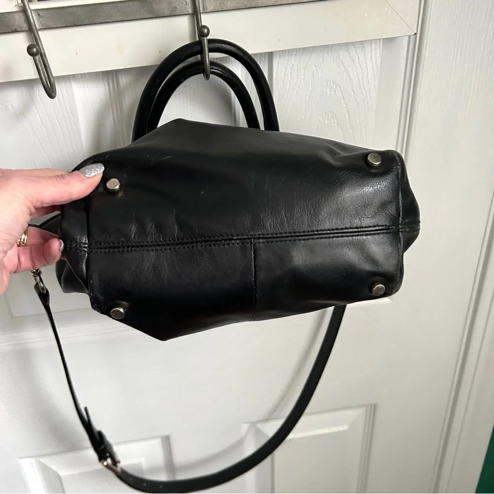 Kate Spade Black Leather Carry-all Shoulder Satchel/Crossbody Bag